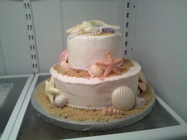 ValCakes: Beach Theme Bridal Shower Cake ValCakes: Beach Theme Bridal Shower Cake